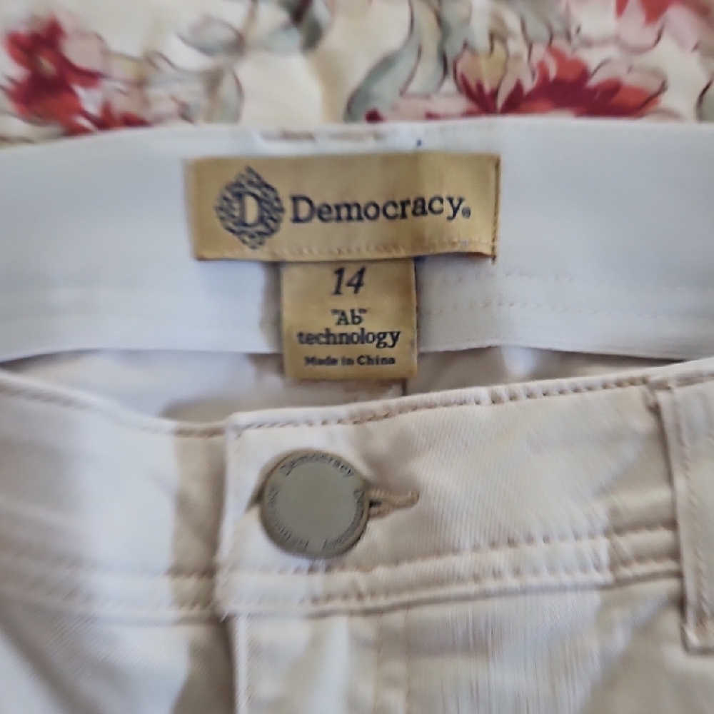 Democracy Cream Pants with AB Technology Size 14